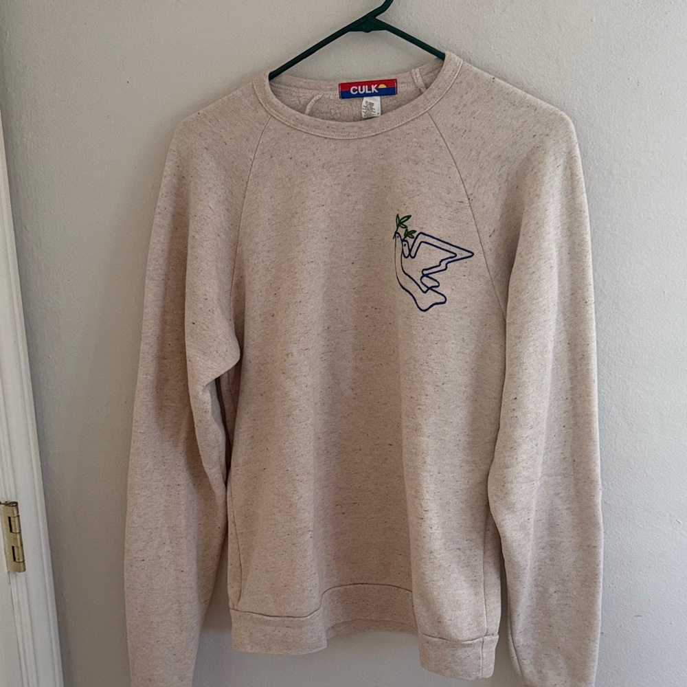 Culk  Peace Graphic Crewneck Sweatshirt size M